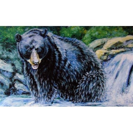 Custom Printed Rugs Custom Printed Rugs DM  02 Black Bear Door Mat DM  02